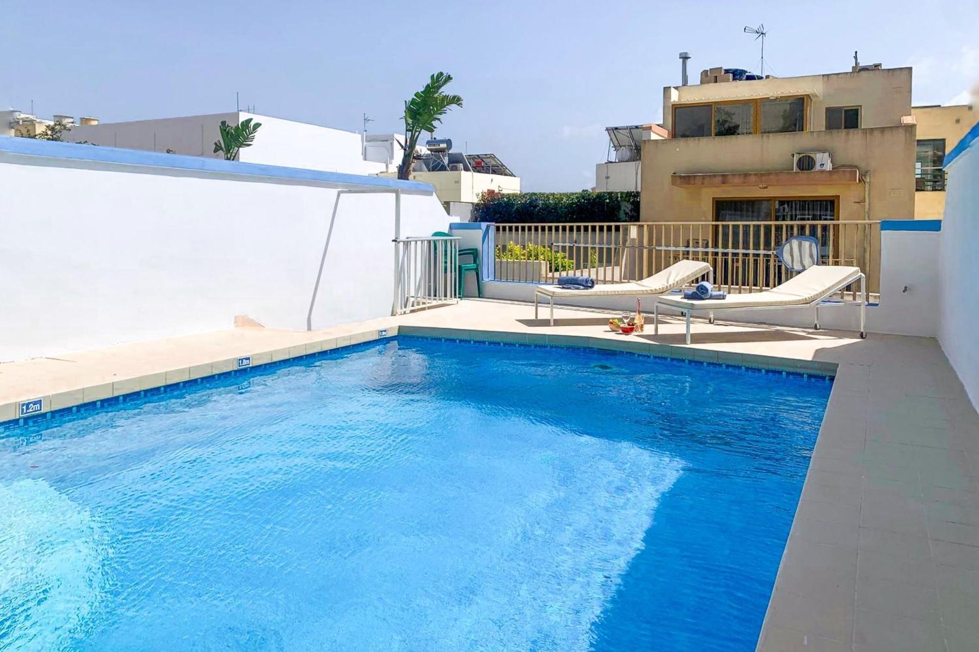 Pool & Sea Merill Apartments Mellieħa Eksteriør bilde
